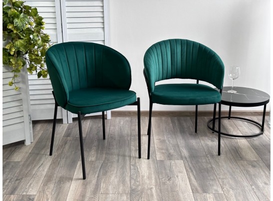 Стул JUST, цвет Velutto 33 Изумрудный, велюр / черный каркас в Кургане