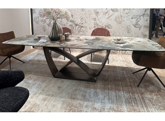 Стол ALONSO 200 TL-137 матовый, итальянская керамика/медный брашированный каркас, ®DISAUR в Кургане