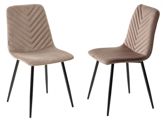 Стул DUKE BLUVEL-40 BEIGE, велюр / черный каркас в Кургане