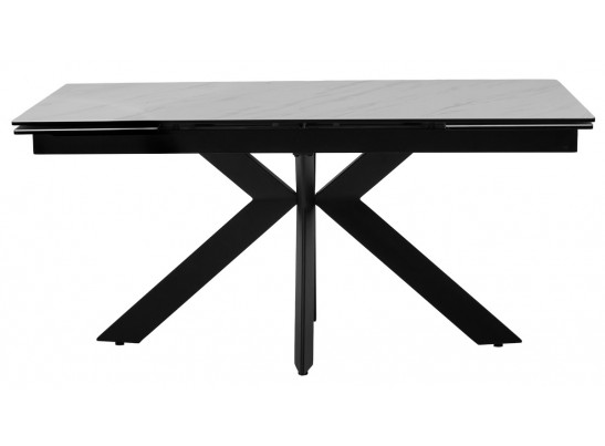 Стол BELLUNO 160 MARBLES KL-99 Белый мрамор матовый, итальянская керамика/ черный каркас, ®DISAUR в Кургане