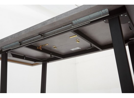 Стол ЛОФТ 138 Бетон Портленд/ Черный в Кургане