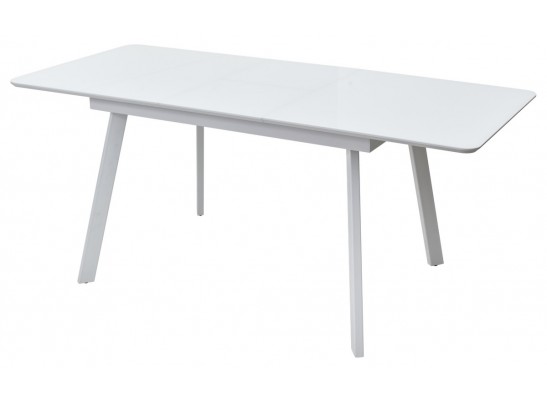 Стол АРУБА 140 Белый, стекло / белый каркас в Кургане