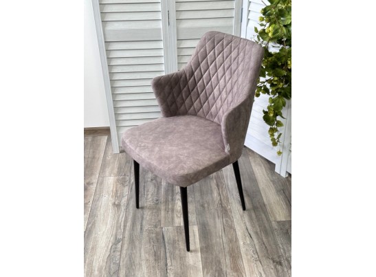 Стул HERMAN Kashemir 925 Серо-коричневый, велюр / черный каркас в Кургане