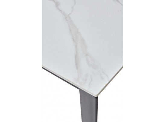 Стол CORNER 120 MATT WHITE MARBLE SOLID CERAMIC / BLACK, ®DISAUR в Кургане