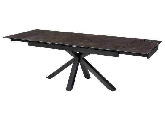 Стол ALTO 160 KL-135 Темно-серый мрамор матовый, итальянская керамика/ BLACK в Кургане