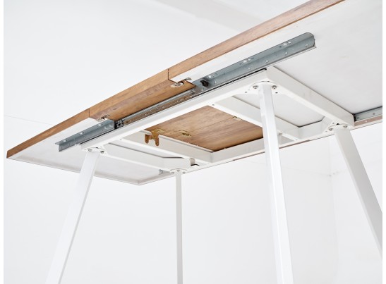 OLD Стол BRICK-2 120 Дуб #31014K/ БЕЛЫЙ каркас в Кургане