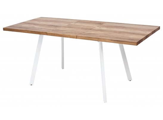 OLD Стол BRICK-2 120 Дуб #31014K/ БЕЛЫЙ каркас в Кургане