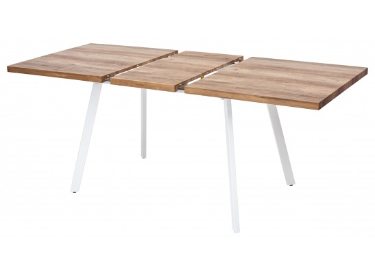 OLD Стол BRICK-2 120 Дуб #31014K/ БЕЛЫЙ каркас в Кургане