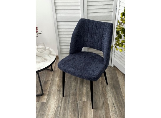 Стул LONDON UF998-13 темно-синий, букле / черный каркас / Товарный знак DISAUR в Кургане