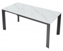 Стол CORNER 120 MATT WHITE MARBLE SOLID CERAMIC / BLACK, ®DISAUR в Кургане