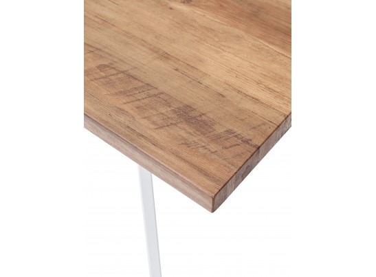 OLD Стол BRICK-2 120 Дуб #31014K/ БЕЛЫЙ каркас в Кургане