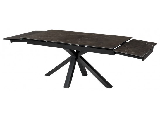 Стол ALTO 160 KL-135 Темно-серый мрамор матовый, итальянская керамика/ BLACK в Кургане