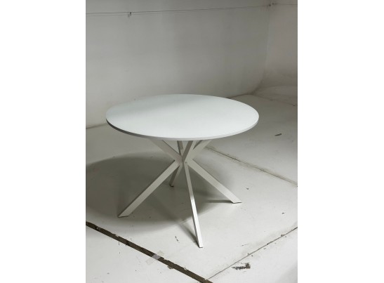 Стол ВЕГА D110 раскладной Белый, стекло/ белый каркас в Кургане