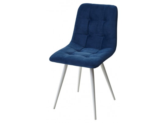 Стул CHILLI-Q синий #29, велюр / белый каркас, 4 шт/ 1 к, в Кургане