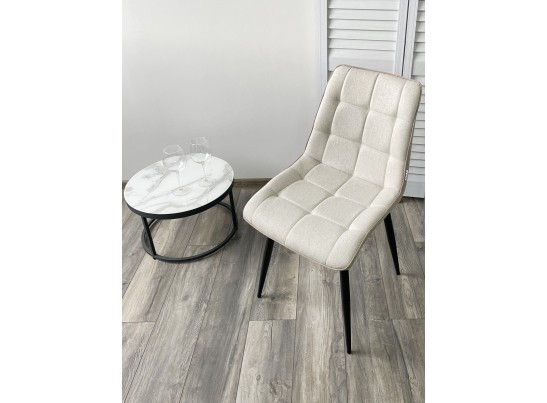 Стул CHIC VF-01/ VF-02 светло-бежевый/ бежевый, ткань/ черный каркас в Кургане