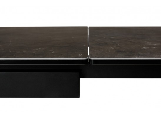 Стол ALTO 160 KL-135 Темно-серый мрамор матовый, итальянская керамика/ BLACK в Кургане