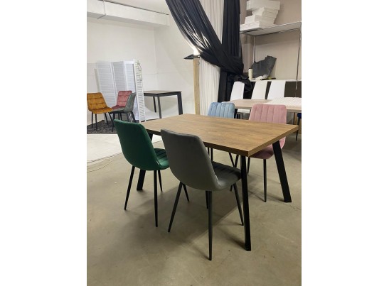 Стол BRICK M 120 Дуб Канзас/ Черный в Кургане