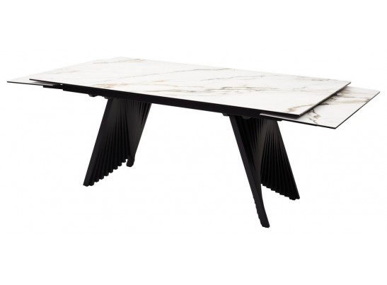 Стол IVAR 180 MARBLES KL-188 Контрастный мрамор, итальянская керамика, ®DISAUR в Кургане