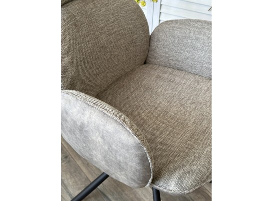 Стул VARDY 360 град.поворот. Brego-07 Серый, ткань/ 7525-180 Серый, велюр/Черный, ®DISAUR