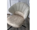 Стул ASTRA 360 град. поворот Белый Sonic 23 ткань / 7525-01 велюр / черный каркас, ®DISAUR в Кургане