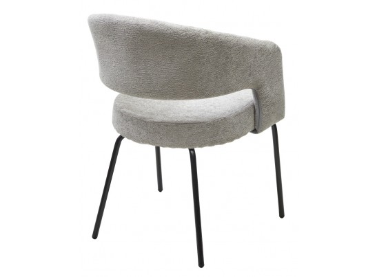 Стул SNUG 3018-03 светло-серый, шенилл / черный каркас, ®DISAUR в Кургане