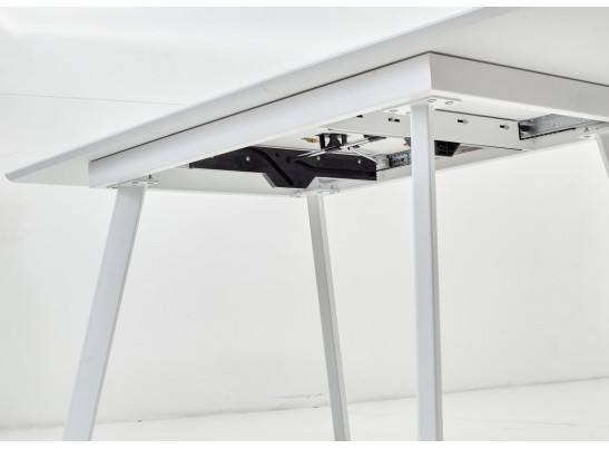 Стол АРУБА 140 Белый, стекло / белый каркас в Кургане