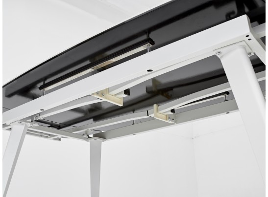 Стол ELIOT 120 HIGH GLOSS STATUARIO Белый мрамор глянцевый, керамика/ белый каркас в Кургане