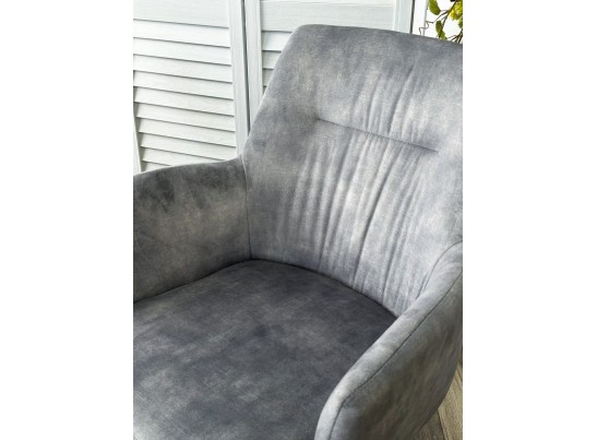 Стул DANTE 360 град. поворот. VT5001-7 античный светло-серый, велюр без "пальчиковый"/черный, DISAUR в Кургане