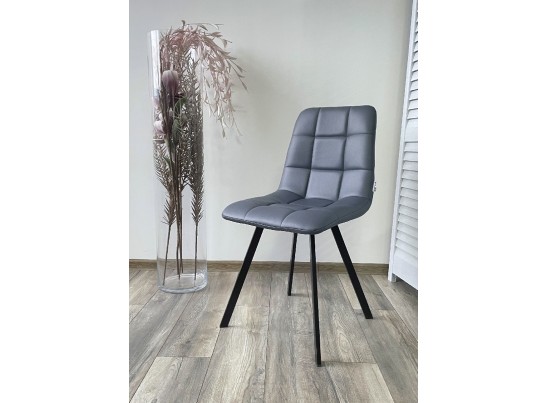 Стул CHILLI SQUARE HK017-09 серо-черничный, PU/ черный каркас в Кургане