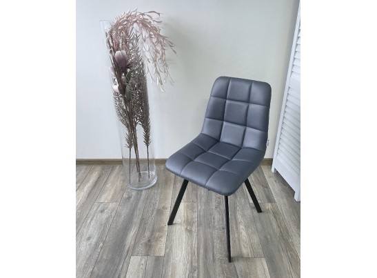 Стул CHILLI SQUARE HK017-09 серо-черничный, PU/ черный каркас в Кургане