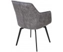Стул RENLY 180 град. поворот. 7525-180 Серый, велюр / Черный, ®DISAUR
