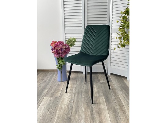 Стул DUKE BLUVEL-78 GREEN, велюр / черный каркас в Кургане