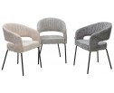 Стул SNUG 3018-03 светло-серый, шенилл / черный каркас, ®DISAUR в Кургане