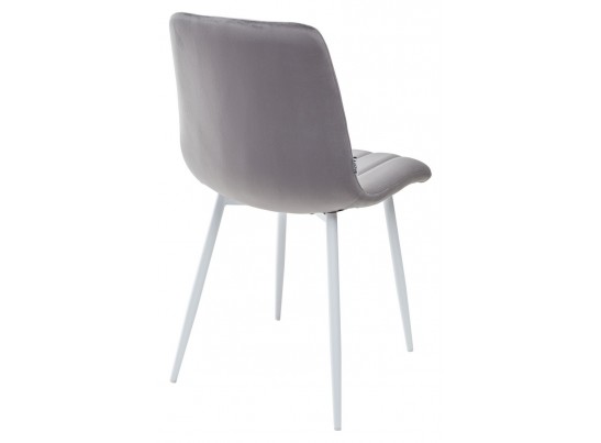 Стул DUBLIN G062-40 серый, велюр / белый каркас в Кургане