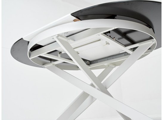 Стол TRENTO 120 HIGH GLOSS STATUARIO Белый мрамор глянцевый, керамика/ белый каркас, ®DISAUR в Кургане