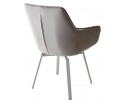 Стул MAVERICK 360 град. поворот. BLUVEL-03 LIGHT GREY, велюр/ белый каркас, в Кургане