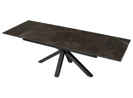 Стол ALTO 160 KL-135 Темно-серый мрамор матовый, итальянская керамика/ BLACK в Кургане