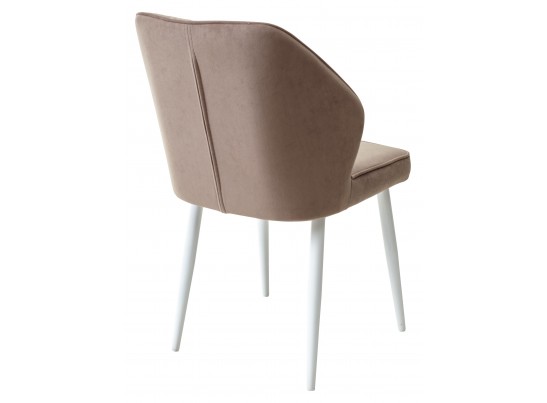 Стул VENA, цвет B5 Капучино, велюр/ Белый каркас в Кургане