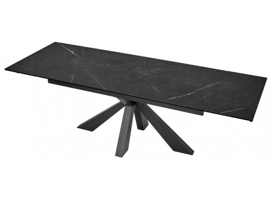 Стол ALEZIO 160 KL-135 Темно-серый мрамор матовый, итальянская керамика/ BLACK в Кургане