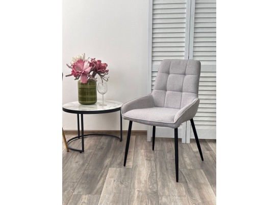 Стул CARACAS Barrel-83 Серый, ткань / черный каркас Товарный знак DISAUR в Кургане