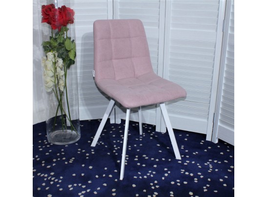 Стул CHILLI SQUARE UF860-04B сиреневый, ткань/ белый каркас в Кургане