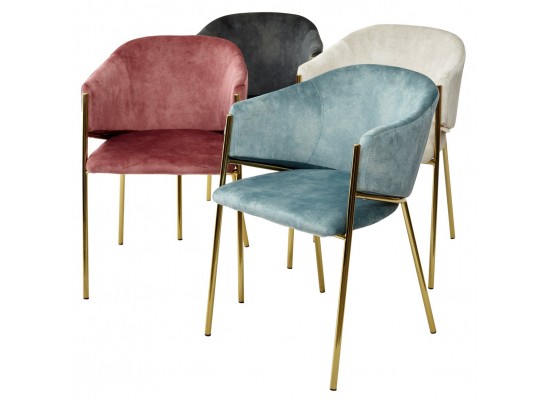 Стул DILL PK6015-16 (VBP216) античный зеленый, велюр/ золотой каркас, в Кургане