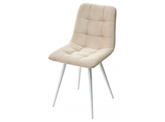 Стул CHILLI-Q бежевый #5, велюр / белый каркас, 4 шт/ 1 к, в Кургане