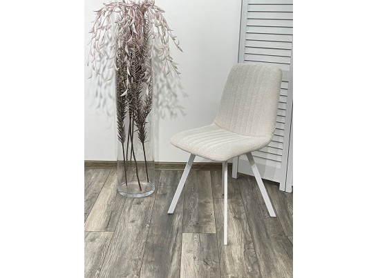 Стул ELVIS WZ2042-02 светло-бежевый фактурный велюр / белый каркас в Кургане