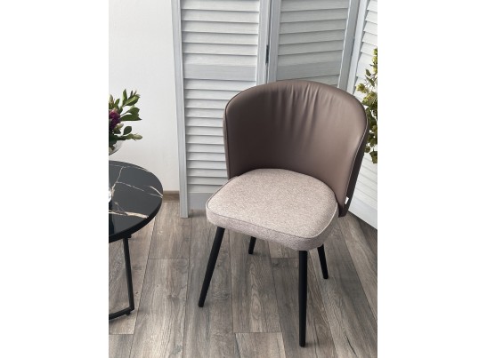 Стул МОНЕ ROVENA BISCUT ткань / ORAKUL 290 экокожа / Черный каркас M-City в Кургане