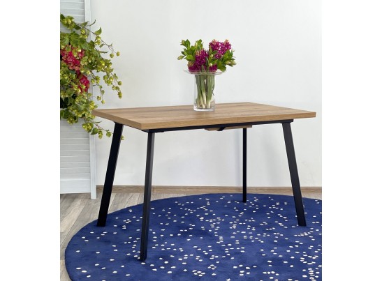 Стол ФИН 120 Дуб Шерман коньяк/ черный каркас в Кургане