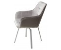 Стул MAVERICK 360 град. поворот. BLUVEL-03 LIGHT GREY, велюр/ белый каркас, в Кургане