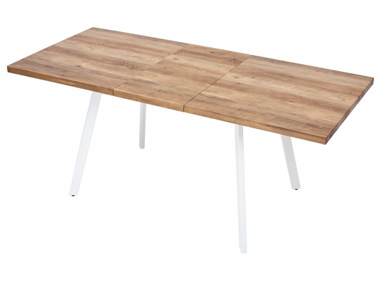 OLD Стол BRICK-2 120 Дуб #31014K/ БЕЛЫЙ каркас в Кургане