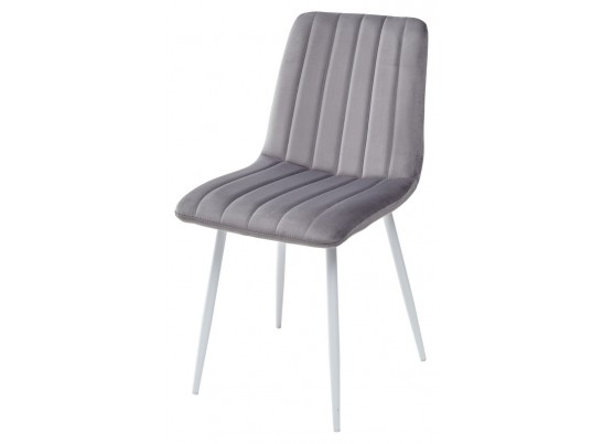 Стул DUBLIN G062-40 серый, велюр / белый каркас в Кургане