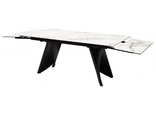 Стол IVAR 180 MARBLES KL-188 Контрастный мрамор, итальянская керамика, ®DISAUR в Кургане
